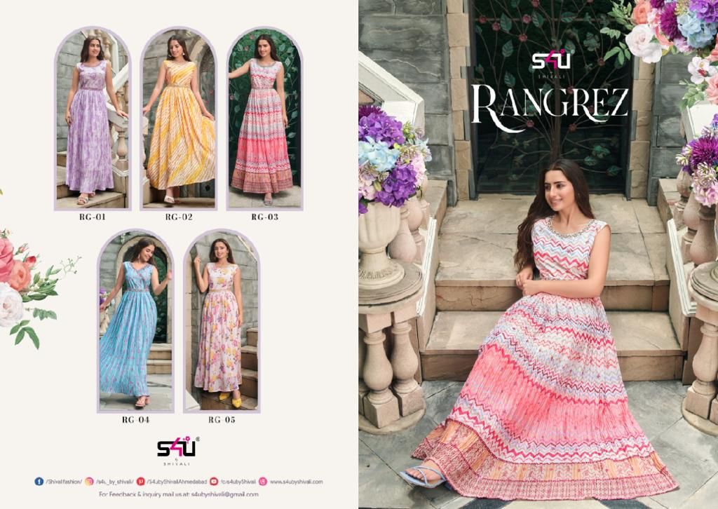S4u Rangrez Fancy Wear New Look Fancy Party Wear Designer Kurti Collection